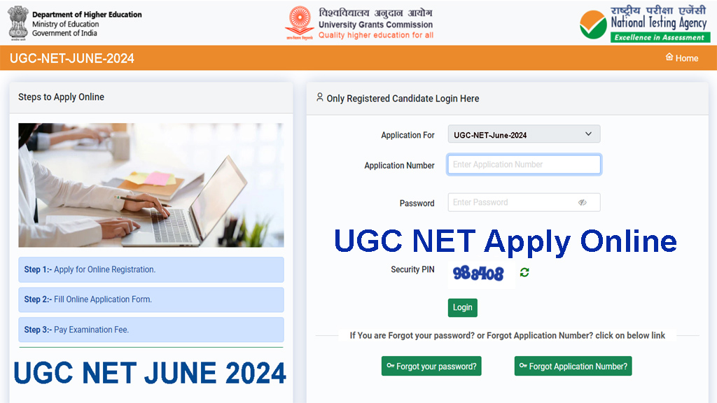 UGC NET Application Form 2024