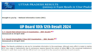 UP Board 10th 12th Result 2024