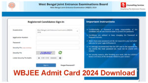 WBJEE Admit Card 2024 Download Link