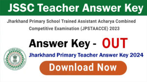 Jharkhand Primary Teacher Answer Key 2024