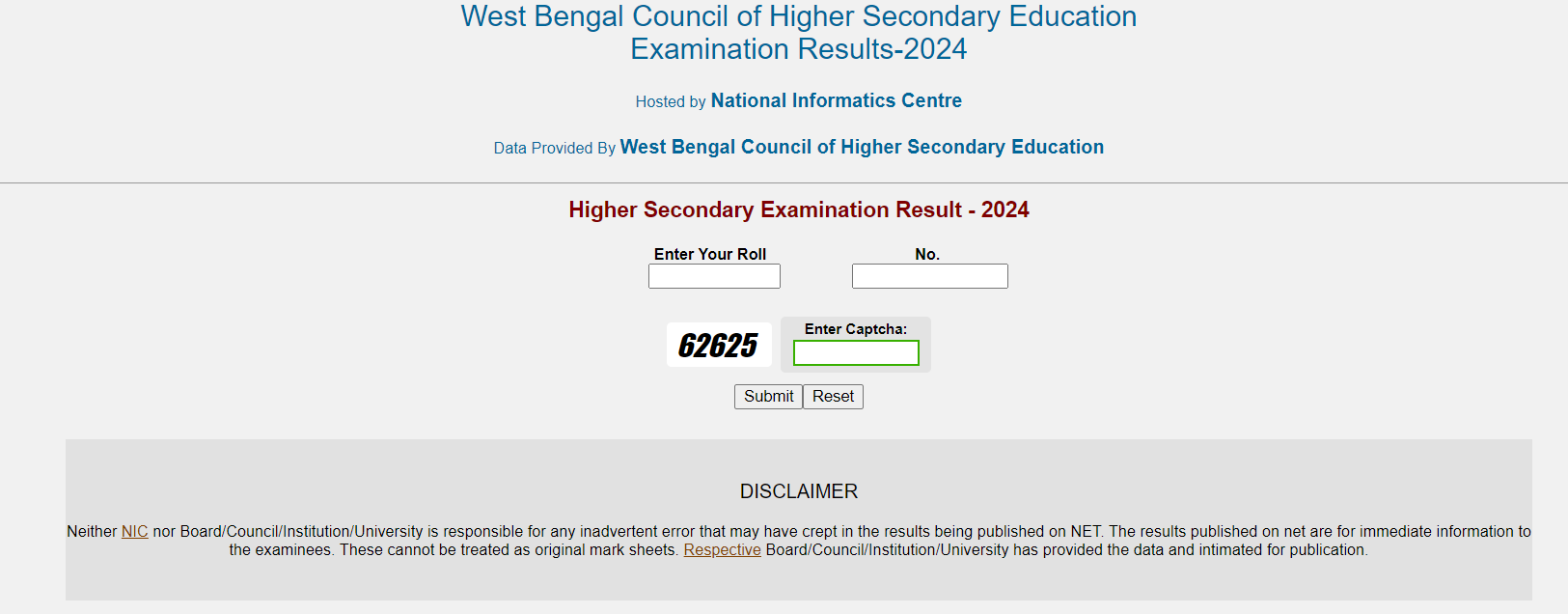 West Bengal HS Result 2024