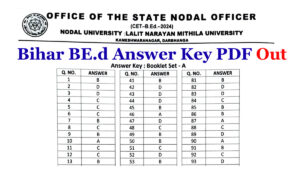 Bihar BEd Answer Key 2024