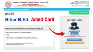 Bihar CET B.Ed Admit Card 2024