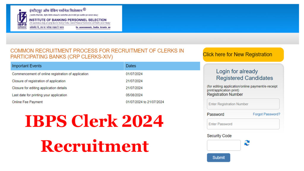 IBPS Clerk Recruitment 2024