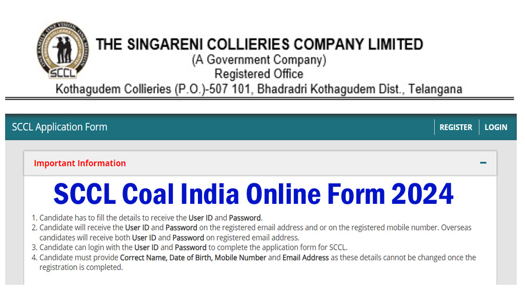 SCCL Coal India Online Form 2024