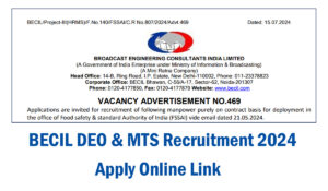 BECIL MTS Recruitment 2024