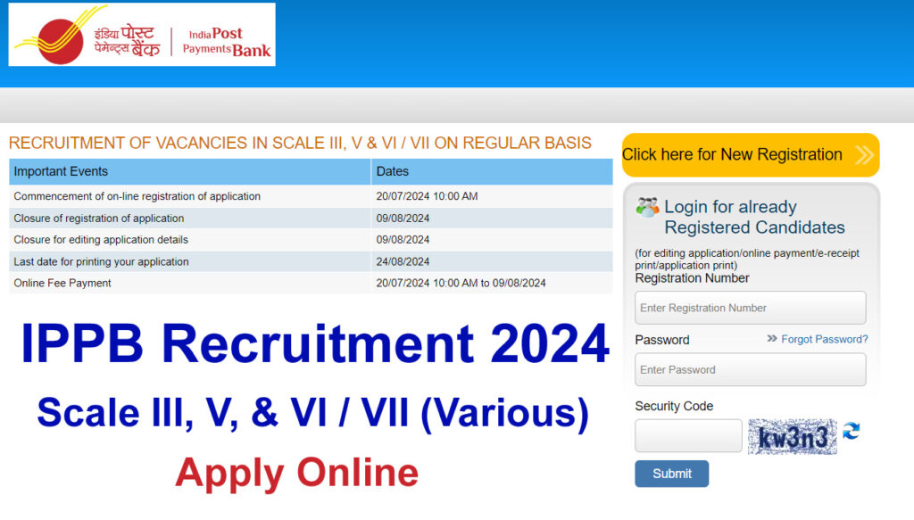 IPPB Various Post Recruitment 2024