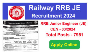 RRB Railway JE Recruitment 2024