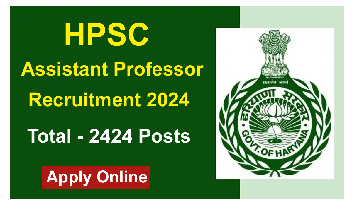 HPSC Assistant Professor Recruitment 2024