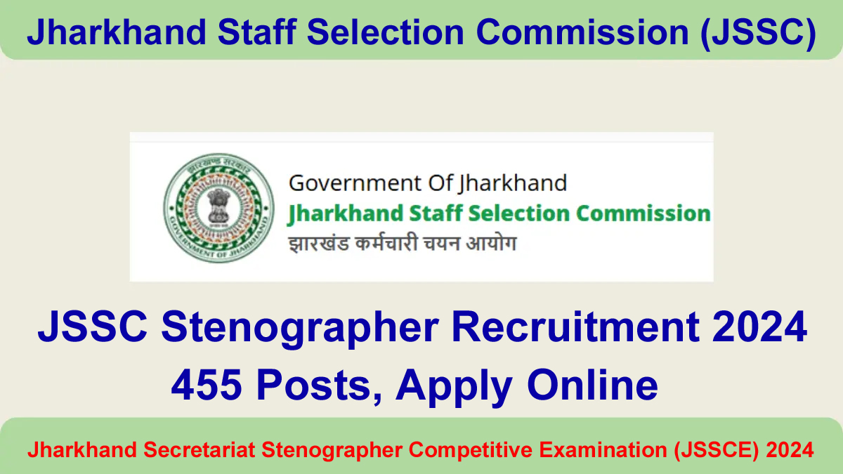 JSSC Stenographer Recruitment 2024