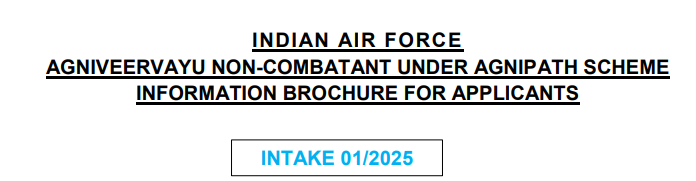 Air Force Agniveer Non-Combatant Recruitment 2024