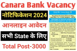 Canara Bank Apprentice Recruitment 2024