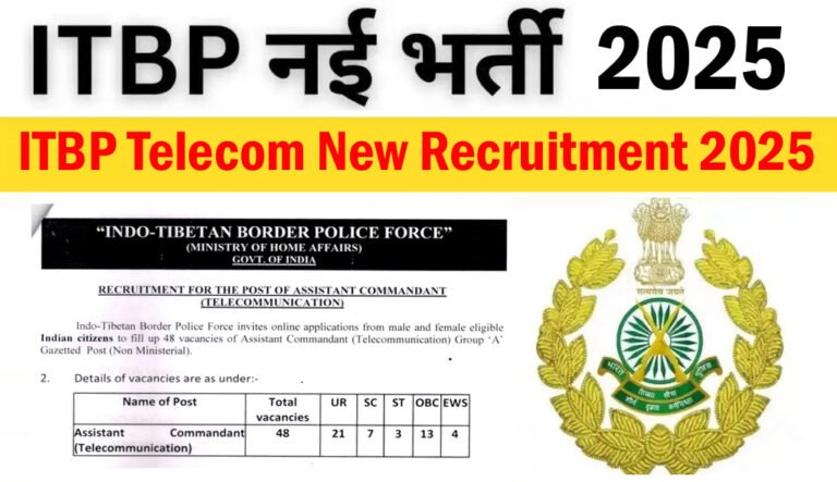 ITBP Assistant Commandant Vacancy 2025