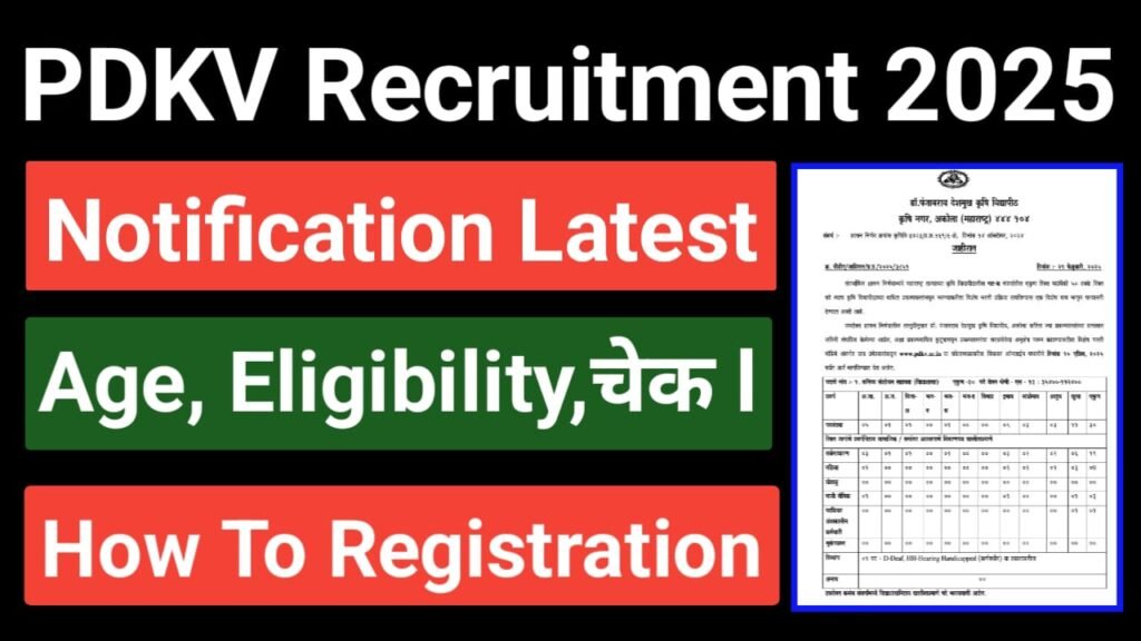 PDKV Recruitment 2025